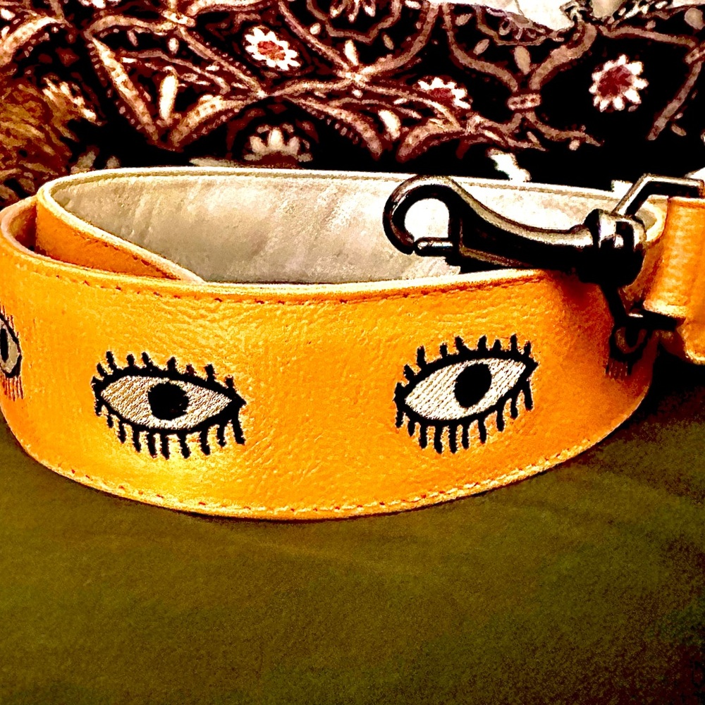 Min & Mon Embroidered Leather Purse Strap